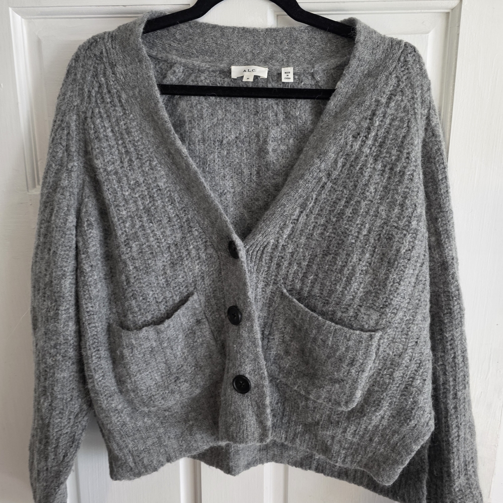 A.L.C. Gray Knit Cardigan